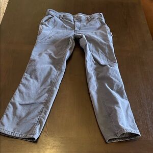 Carhartt Fleece Lined Utility Pants Gray Sz 12 Original Fit Workwear